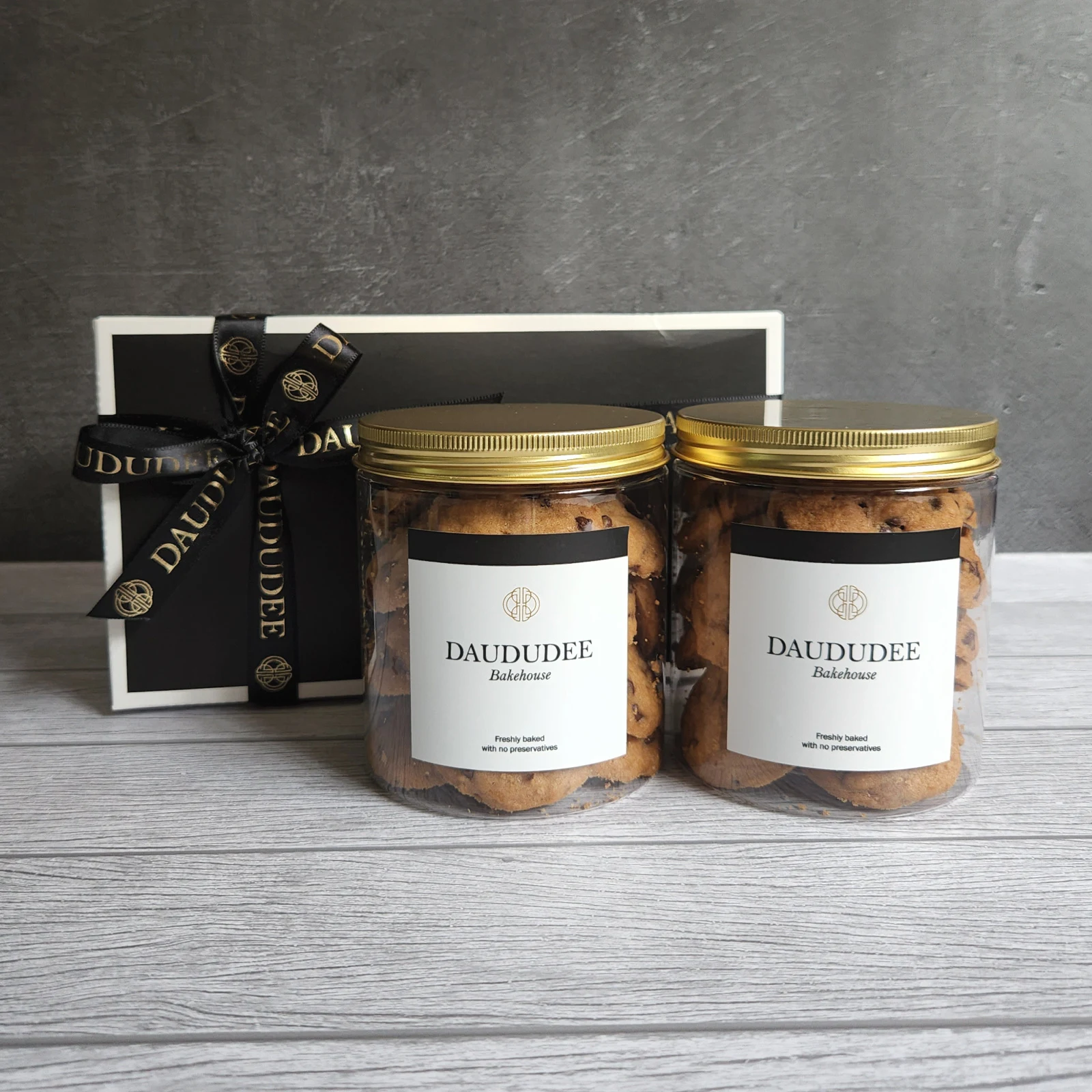 Our classic two-jar cookie gift box